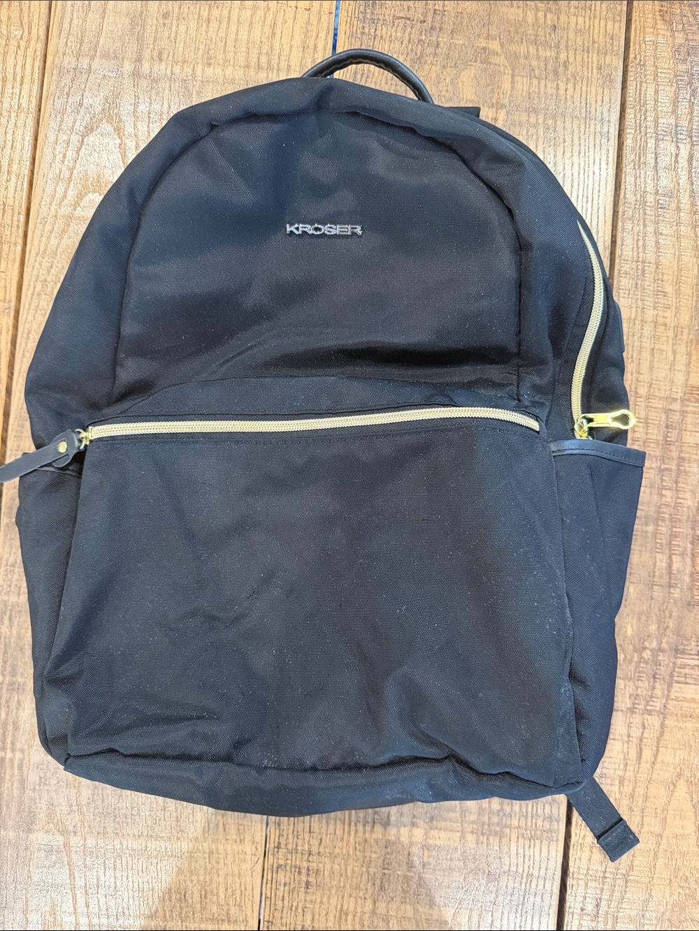 Kroser black with gold trim Everyday travel Backpack